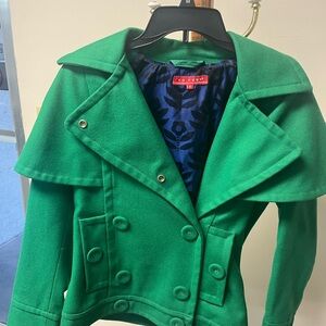Elegant Green Pea Coat by 10 Feet